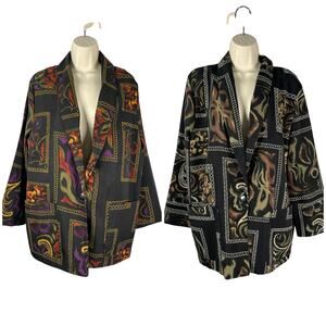 Vtg Lot of 2 Kensington Square Blazers Womens Medium Art to Wear Unstructured‎